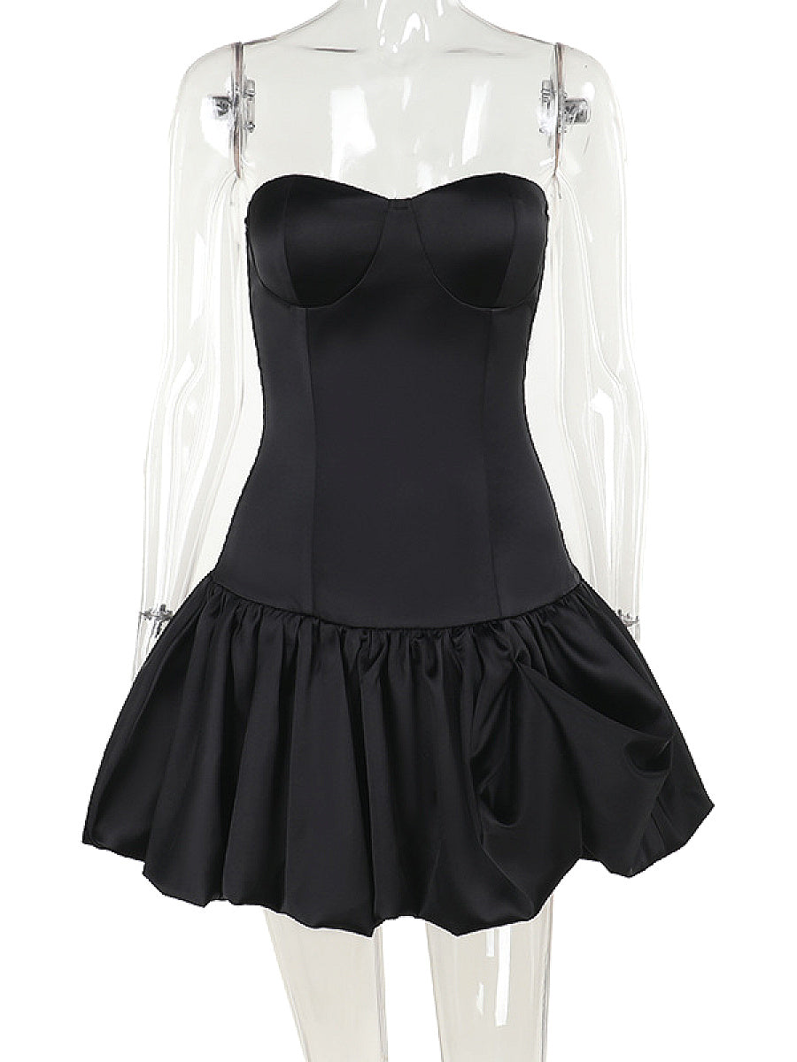 Chic Strapless A-Line Dress for Women