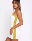 Chic Spring Casual Strapless Bodycon Dress