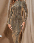 Elegant Long Sleeve Round Neck Dress for Women