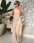 Summer Cotton Linen Two-Piece Set for Women
