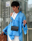 Autumn New Fashion Sheer Long Sleeve Tencel Shirt