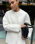 Chic V-Neck Buttoned Short Coat for Autumn Winter