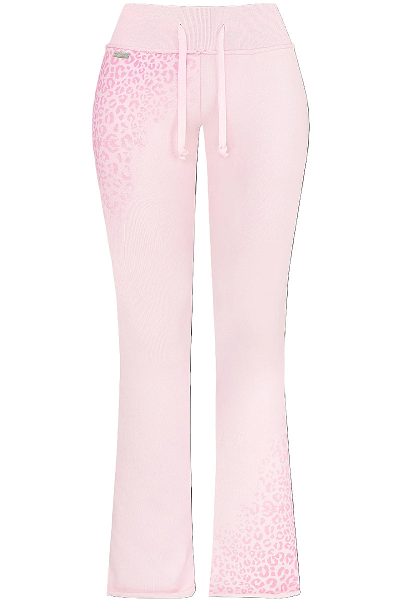Trendy Pink Hooded Sweatshirt and High-Waisted Pants Set