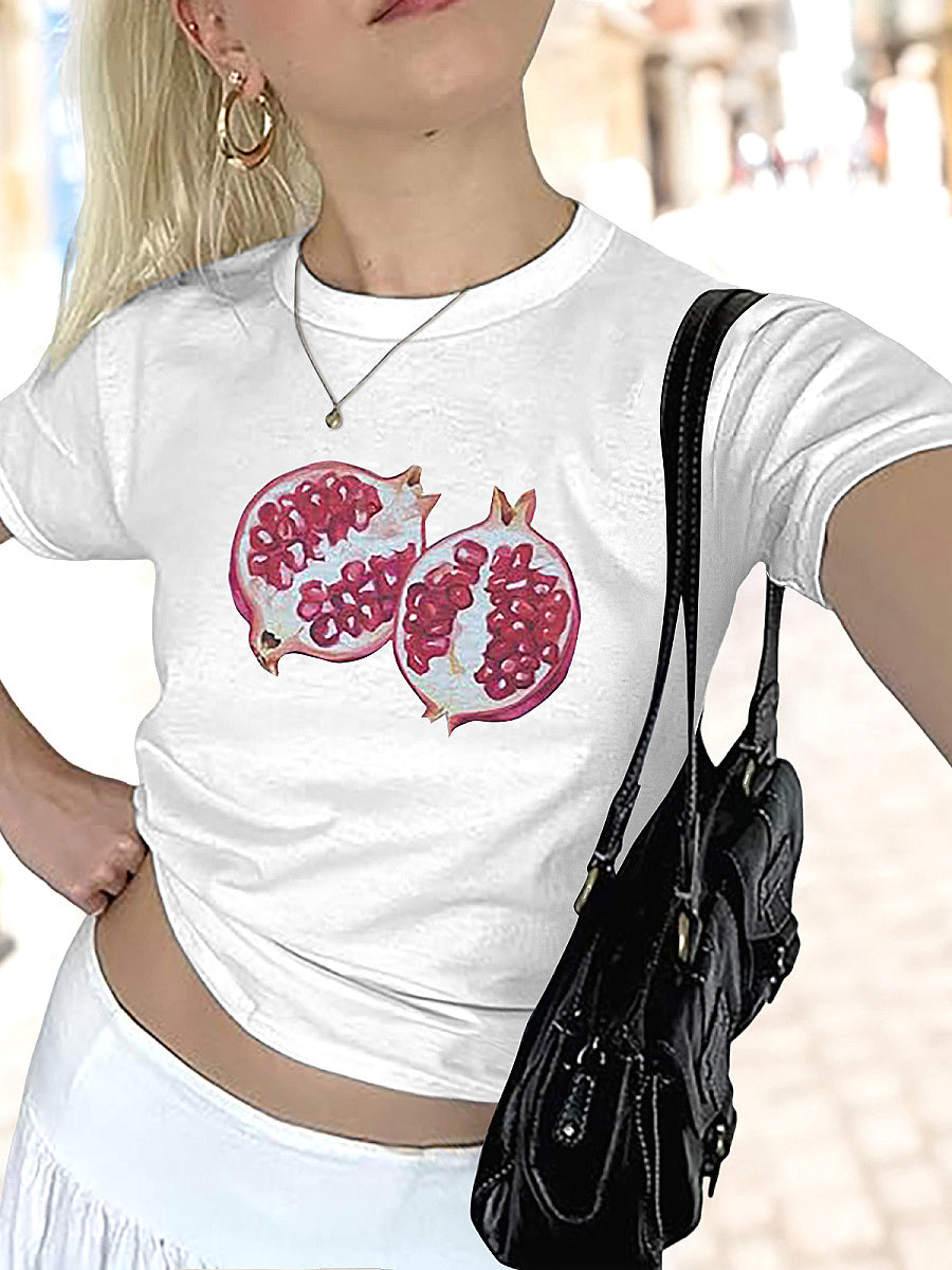 Summer Y2K Short T-Shirt with High Waist Pants