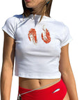 Trendy Summer T-Shirt with High Waist Pants