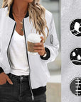 Women's Waterproof Fabric Zip Pocket Jacket