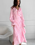 Elegant Ruffled V-Neck Dress for Women