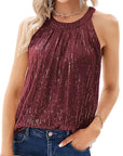Summer Women's Sequin Halter Top