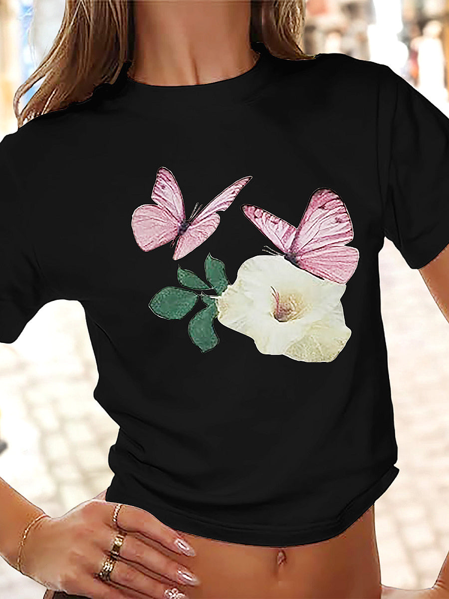 Summer Y2K Short T-Shirt with High Waist Pants