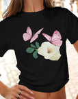 Summer Y2K Short T-Shirt with High Waist Pants