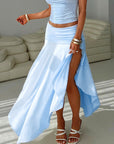 Fashion Women's High Waist Irregular Split Skirt