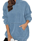 Vintage Washed Hooded Sweatshirt for Casual Wear