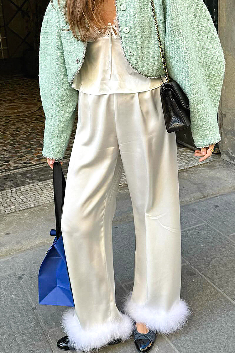 Autumn Winter Women's Casual Wide Leg Pants