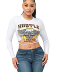 Stylish Cropped Long Sleeve T-Shirt for Women