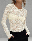 Elegant Lace Long Sleeve Top for Women