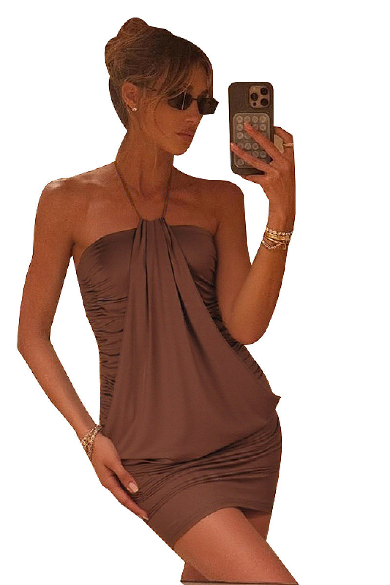 Sexy Halter Neck Mini Dress for Women