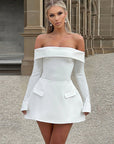 Elegant Off-Shoulder A-Line Dress for Women
