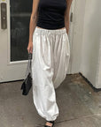 Autumn Street Style White Balloon Pants for Women