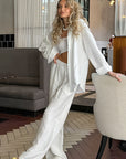 Casual Cotton Linen Shirt and Pants Set