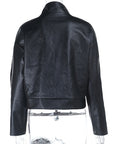Trendy Street Style Leather Jacket for Women
