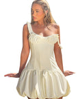 Sleeveless Mini Dress with Ruffle Hem