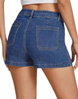 High Elasticity Denim High-Waisted Shorts