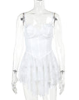 Summer Sexy Lace Ruffle A-Line Dress