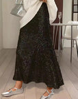 Fashion Sequined High Waist Maxi Skirt