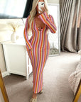Autumn Women's V-Neck Long Sleeve Dress