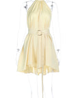 Stylish Two-Way A-Line Dress with Halter Neck