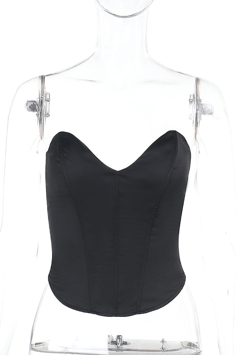 Sexy Satin Crop Top for Summer