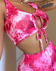 Summer Fashion Sexy Printed Tank Top and Shorts Set
