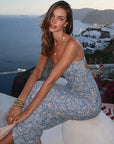 Sexy Floral Print Maxi Dress with Spaghetti Straps