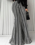 Trendy Color Block Flared Pants for Women