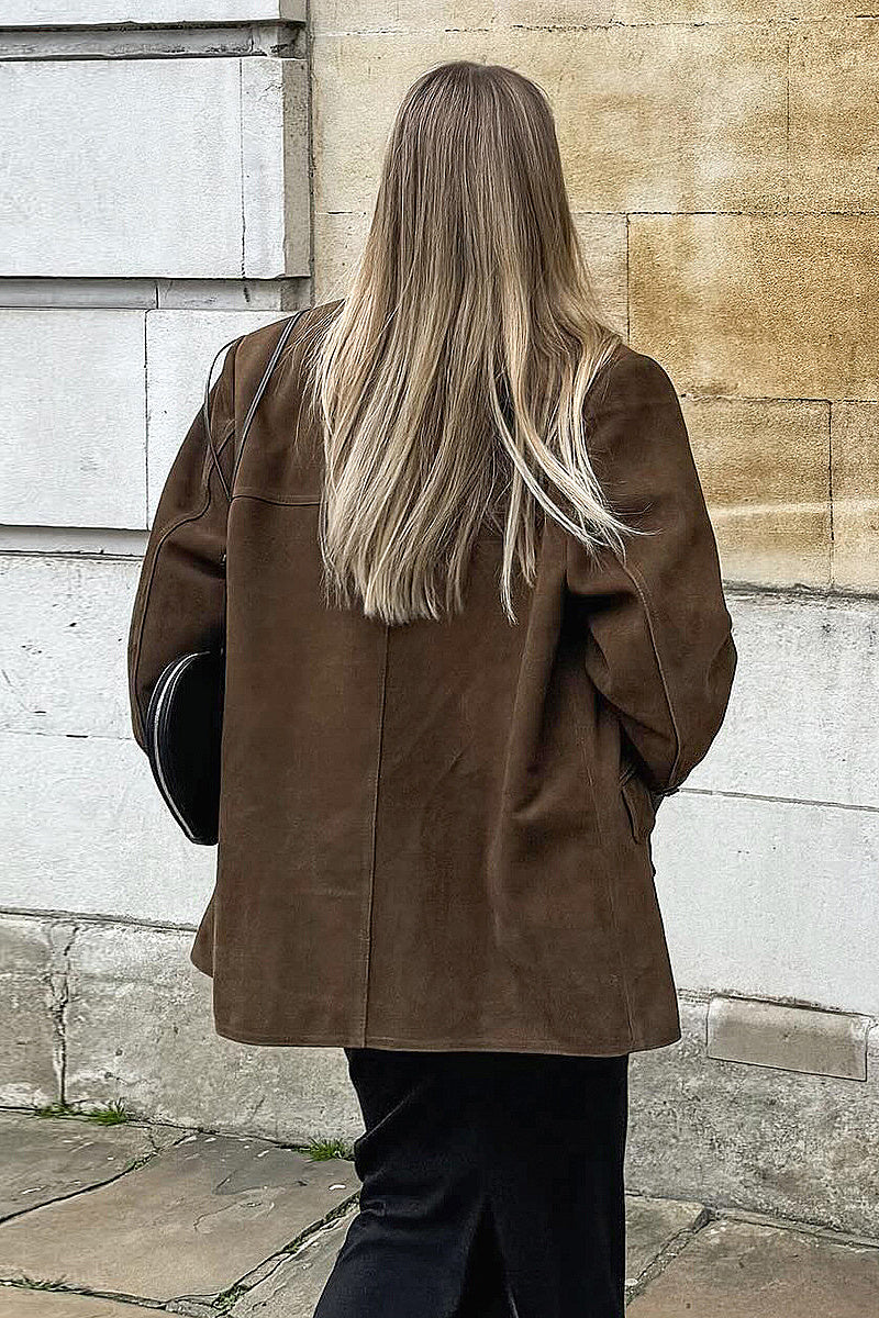 Winter Vintage Suede Jacket for Women