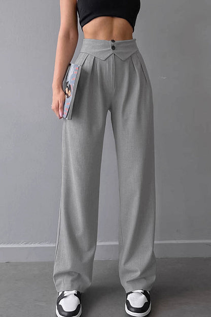 Rive Pleated Wide-Leg Trousers