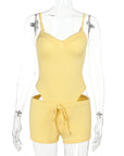 Summer Striped Floral Sports Two-Piece Set