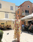 2026 New Women's Chiffon Floral Evening Dress