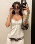 Lace Splicing Camisole Top for Women
