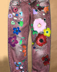 High-Quality Printed Women's Straight Leg Jeans