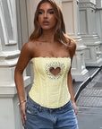 Sexy Heart Zipper Slim Fit Tank Top