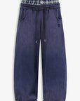 Retro Striped Embroidered Sports Pants for Men and Women