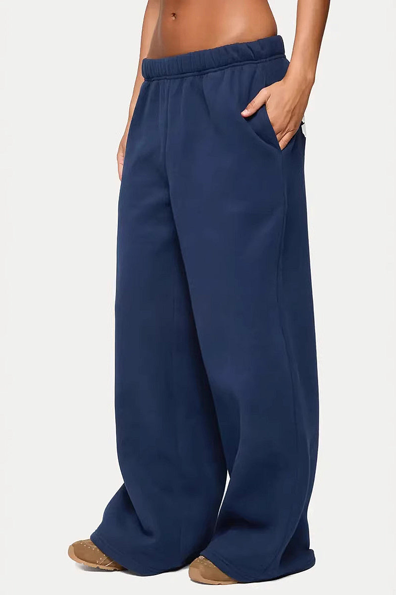 Trendy Letter Print Wide Leg Pants for Women