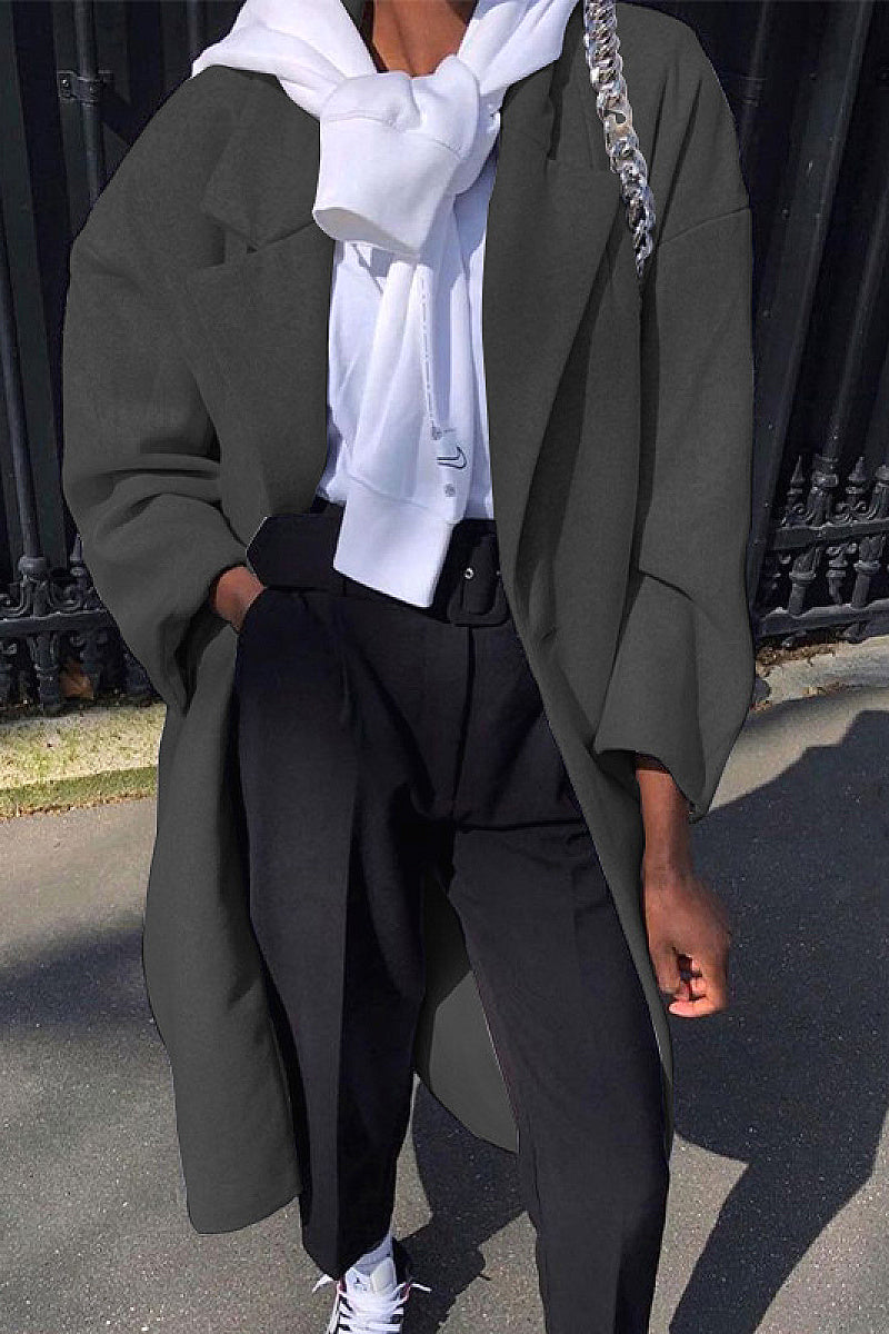 Autumn Long Sleeve Casual Trench Coat for Women