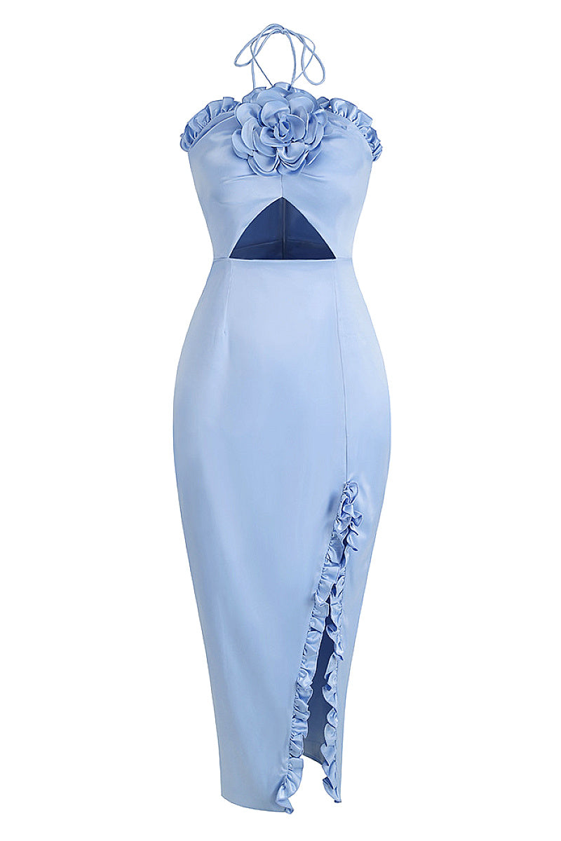 Summer Floral Strapless Party Dress