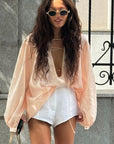 Autumn Fashion Hollow Lace-Up Blouse