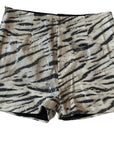 Leopard Print Sequin Women's Casual Shorts