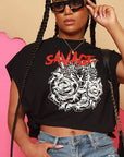 Trendy Short Sleeve Round Neck T-Shirt for Women