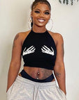 Stylish Cropped Halter Top for Night Out