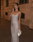 Stylish Shimmering Spaghetti Strap Dress